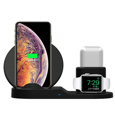 OEM Compatible 3 in 1 Fast Wireless Charger Stand QI Wireless Charging Dock Station